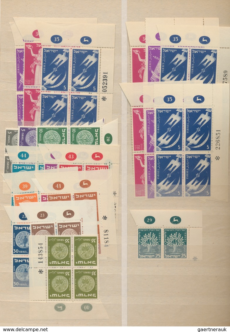 Israel: 1918/1987, Palestine/Interim Mail/Israel, comprehensive accumulation in four stockbooks with