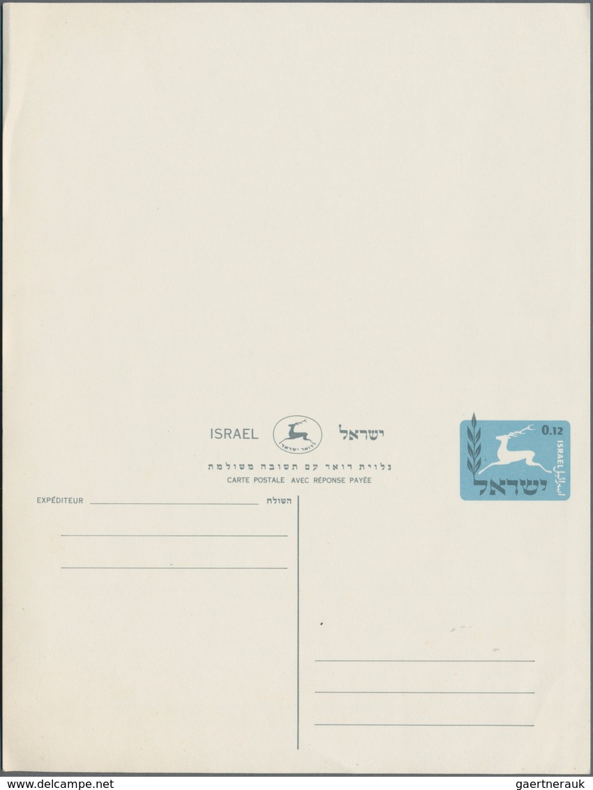 Israel: 1949/85 ca. 730 unused/CTO-used and commercially used postal stationeries, incl. postal stat