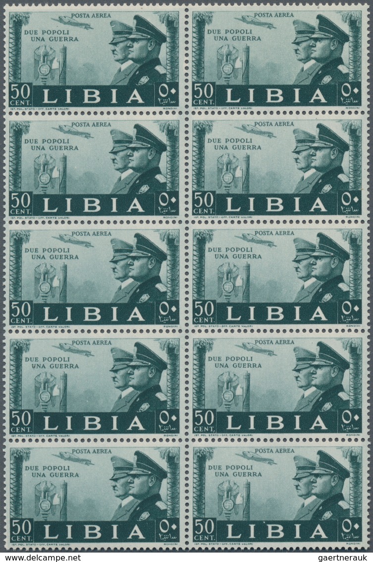 Italienisch-Libyen: 1941, German-Italian Brothers-in-arms 50c. Airmail Stamp (Hitler And Mussolini) - Libia