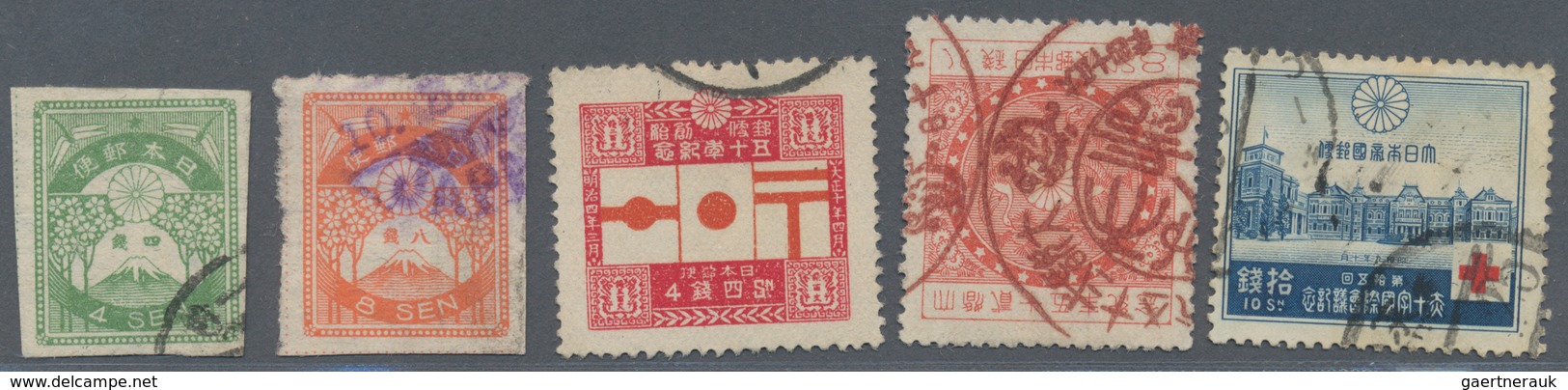 Japan: 1871/1934, Mint And Predominantly Used On Pages/stockcards Inc. Dragons Unused Mint 48 Mon Pl - Other & Unclassified