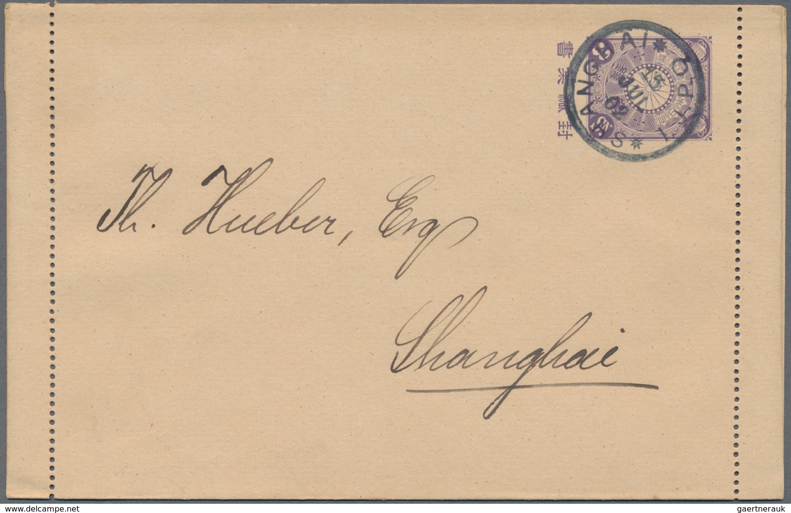 Japanische Post In China: 1900/19, Used Stationery (2) Ppc (4) And Cover With I.J.P.O. Postmarks. Al - 1943-45 Shanghái & Nankín