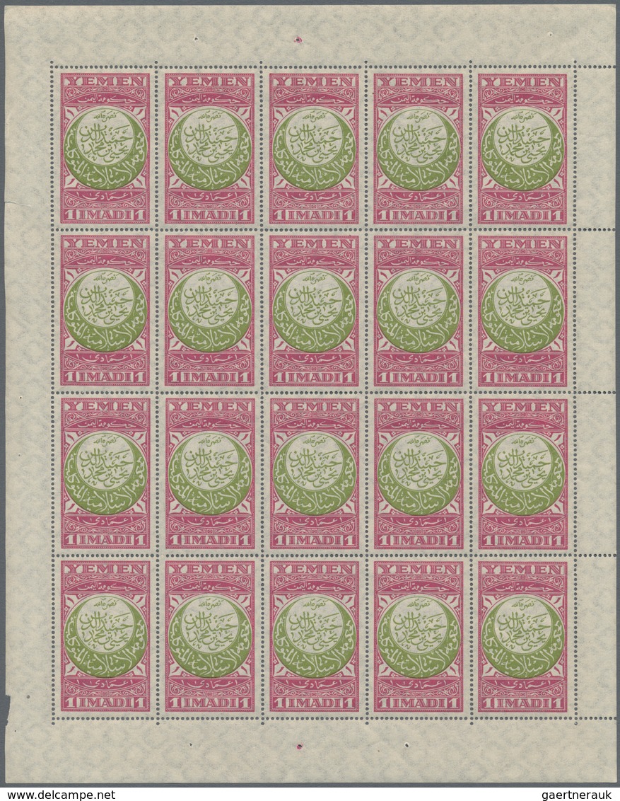 Jemen: 1930/1931, Definitives "Arab Inscription", Accumulation Of Apprx. 4.240 Stamps Within Complet - Yémen