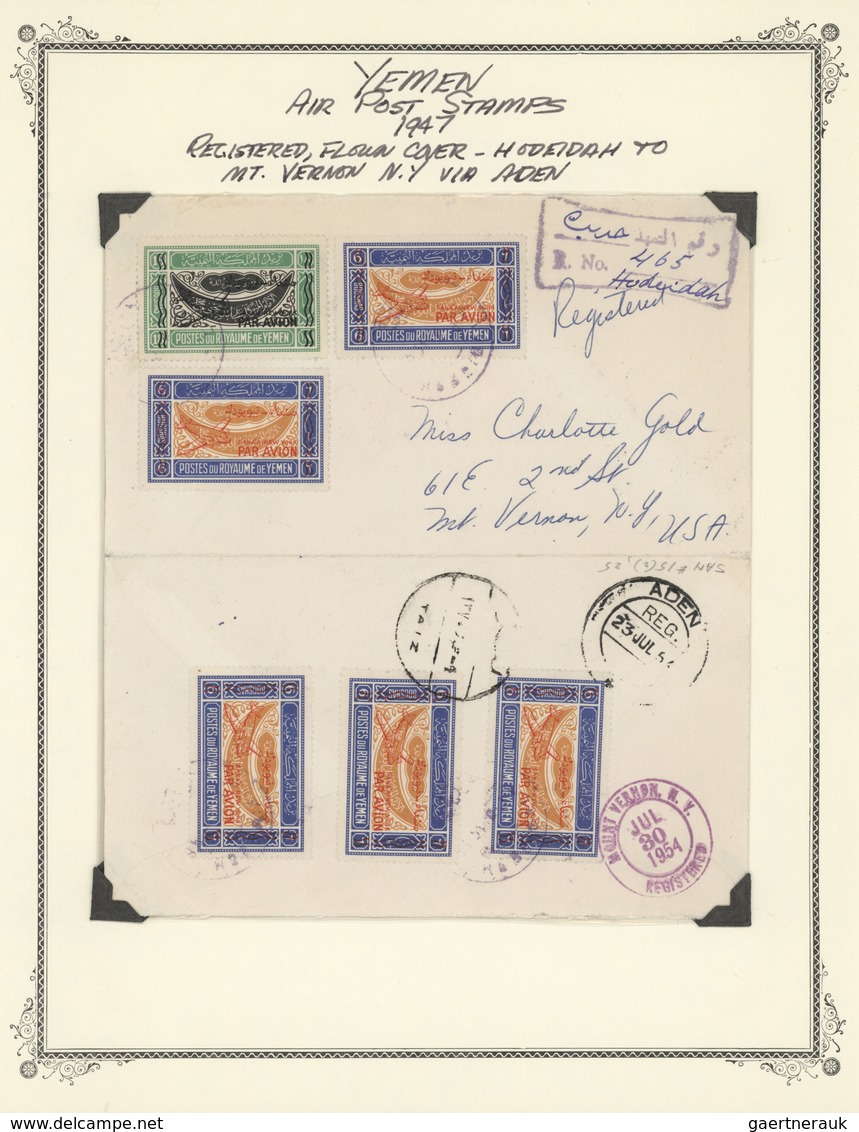 Jemen: 1947-62, Album With Specialized Collection With Perf And Imperf Stamps And Souvenir Sheets, C - Yémen