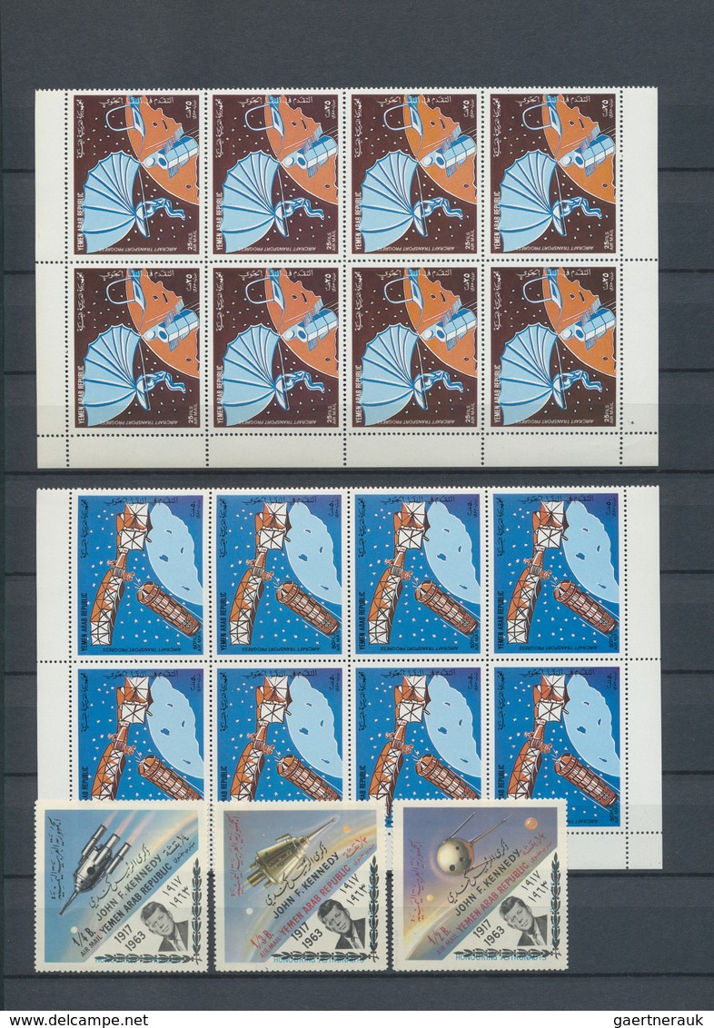 Jemen: 1959/1983, MNH Accumulation Incl. Many Complete Sets, Gold Issues, Sheets Etc. Michel Cat.val - Yemen