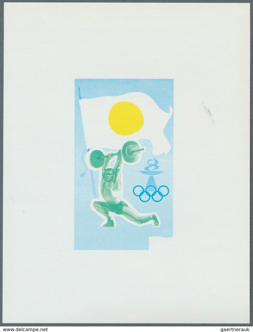 Jemen - Königreich: 1968, Summer OLYMPICS 1924-1968 'National flags and venues' 11 different imperfo