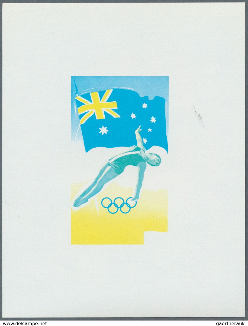 Jemen - Königreich: 1968, Summer OLYMPICS 1924-1968 'National flags and venues' 11 different imperfo