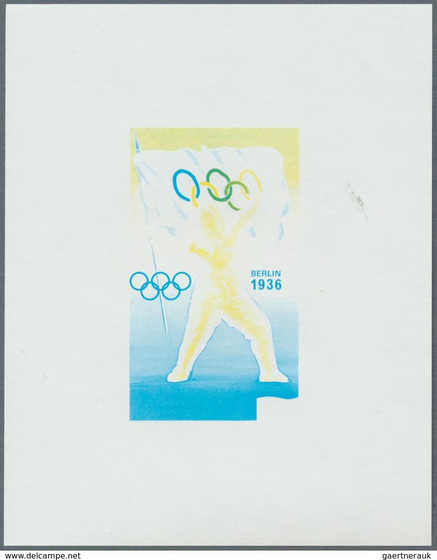 Jemen - Königreich: 1968, Summer OLYMPICS 1924-1968 'National flags and venues' 11 different imperfo