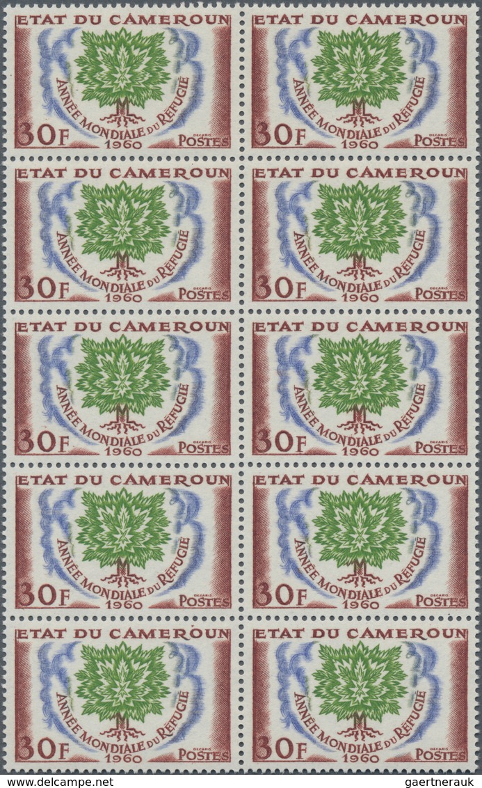 Kamerun: 1960, World Refugee Year 30fr. In A Large Lot With About 750 Stamps Mostly In Larger Blocks - Camerún (1960-...)