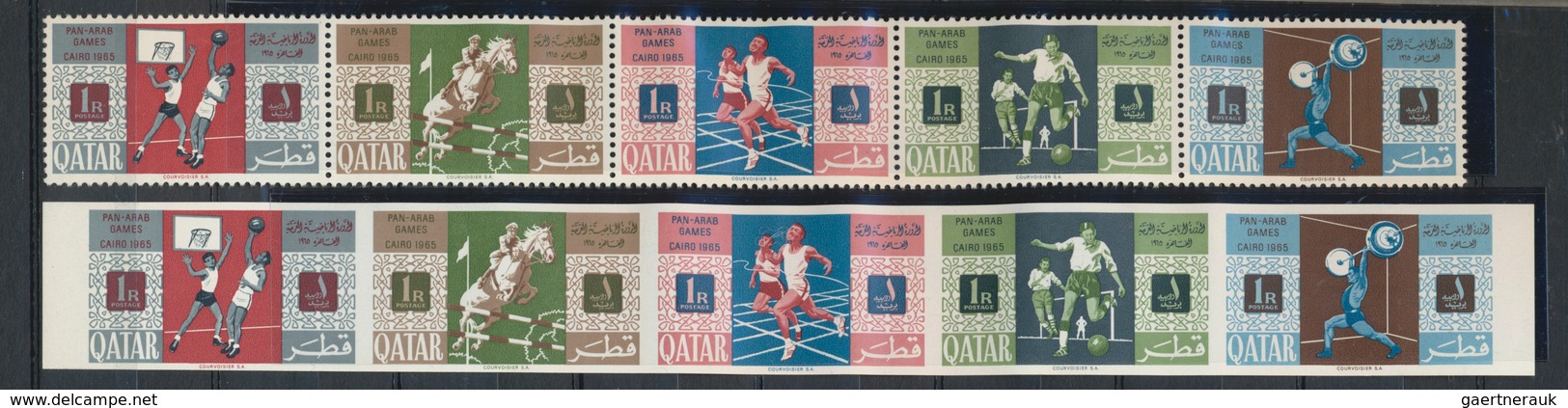 Katar / Qatar: 1957-74,1979-80 The "CROUCH COLLECTION OF EARLY QATAR ISSUES": Mint Collection In Fou - Qatar