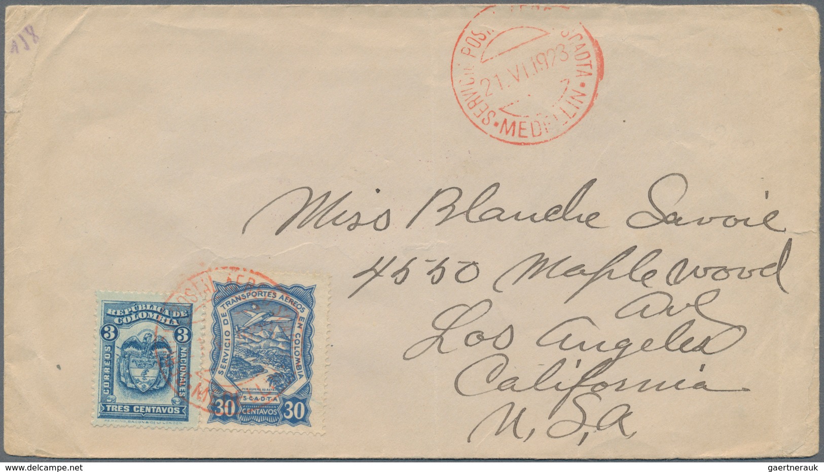Kolumbien: 1905/62 (ca.), Apprx. 80 Covers Plus Two Used Stationery, Mostly Air Mail To U.S. Inc. Ce - Colombia