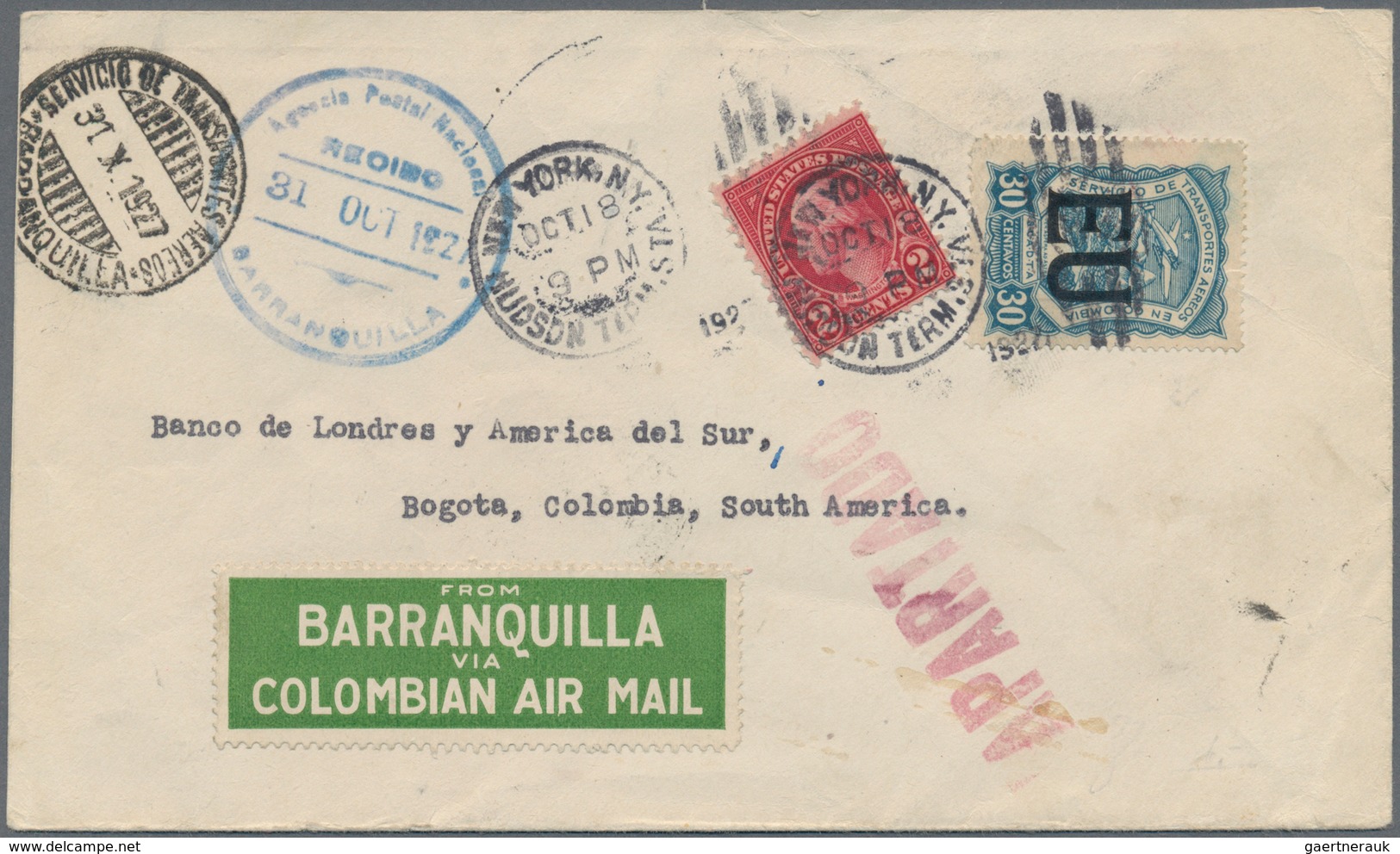 Kolumbien: 1905/62 (ca.), Apprx. 80 Covers Plus Two Used Stationery, Mostly Air Mail To U.S. Inc. Ce - Colombie