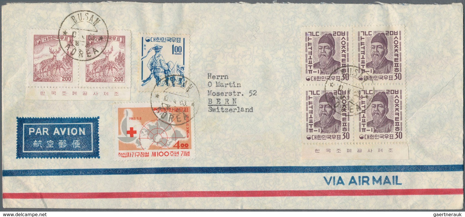 Korea-Süd: 1951/63 (ca.), Covers (22) Resp. Used Ppc (1) All To Foreign And Mostly Airmail And Inc. - Korea (Zuid)
