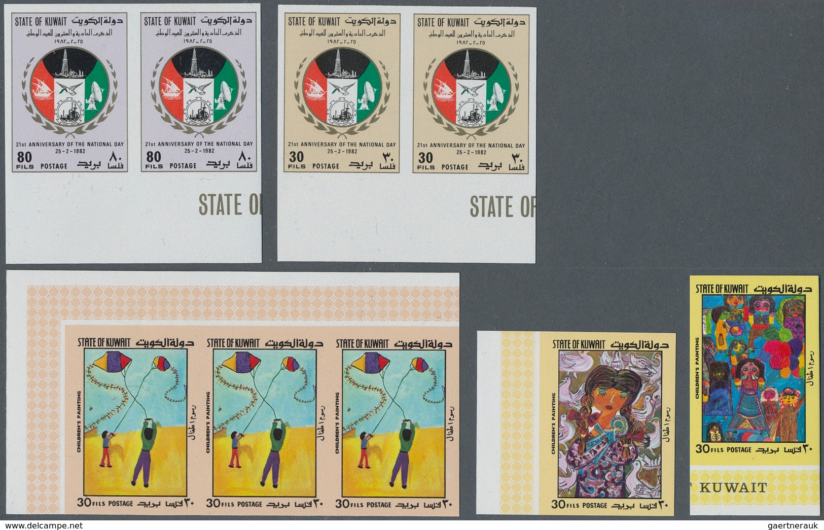 Kuwait: 1970/1992, Lot Of 31.406 IMPERFORATE (instead Of Perforate) Stamps MNH, Showing Various Topi - Kuwait