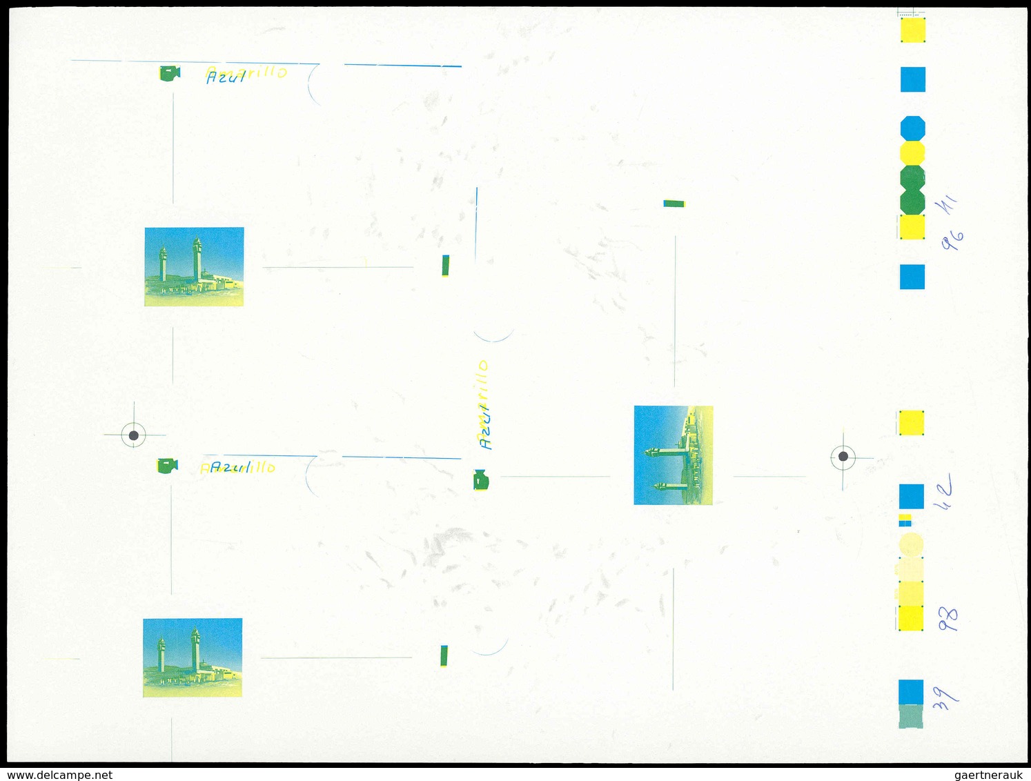 Kuwait: 1989, PILGRIMAGE TO MECCA - 12 items; triple collective, progressive single die proofs for t