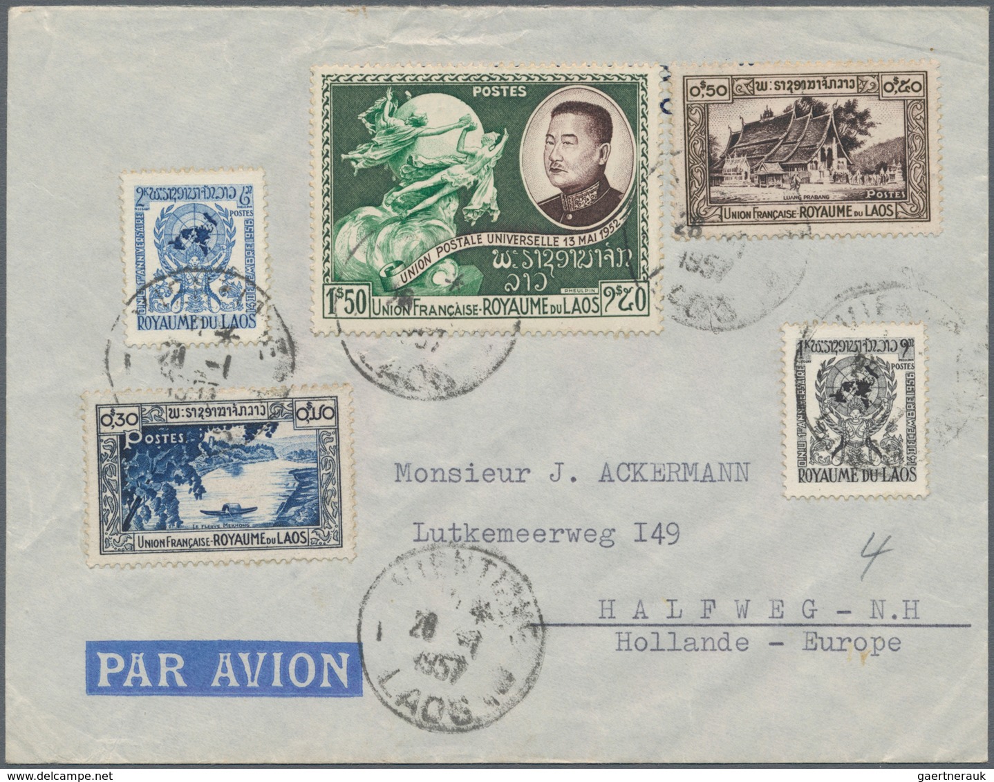 Laos: 1948/2001, Holding Of Apprx. 228 Covers Incl. Commercial And Philatelic Mail/f.d.c., Many Nice - Laos