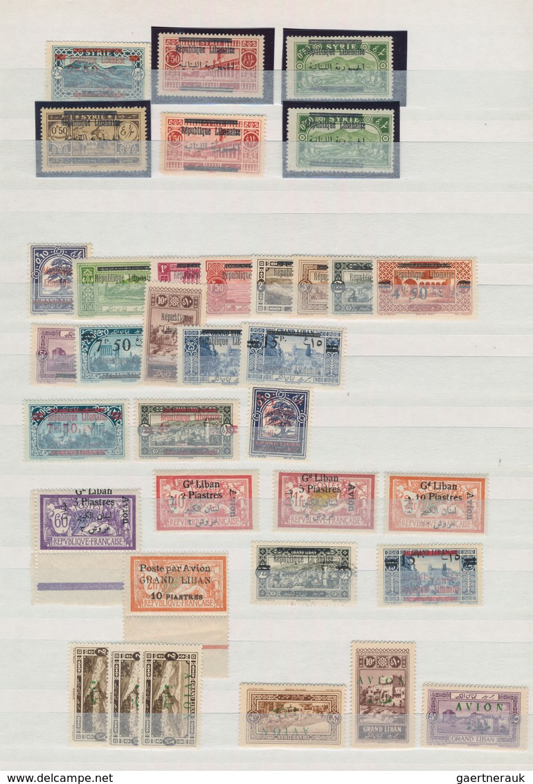 Libanon: 1924/1929, Almost Exclusively Mint Assortment Of Apprx. 116 Stamps On Stockpages, Comprisin - Líbano