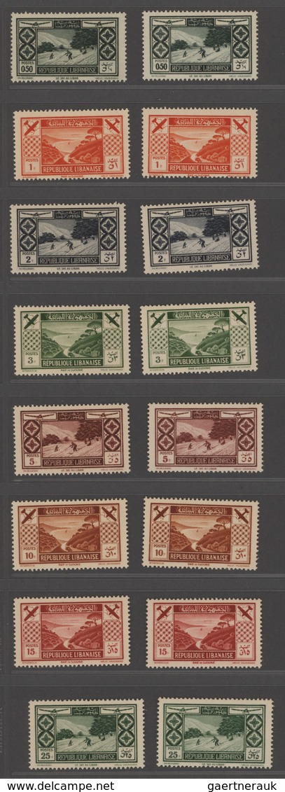 Libanon: 1924/1948, Mint Assortment On Stockpages, Incl. Two Sets 1924 Olympic Games French Overprin - Líbano