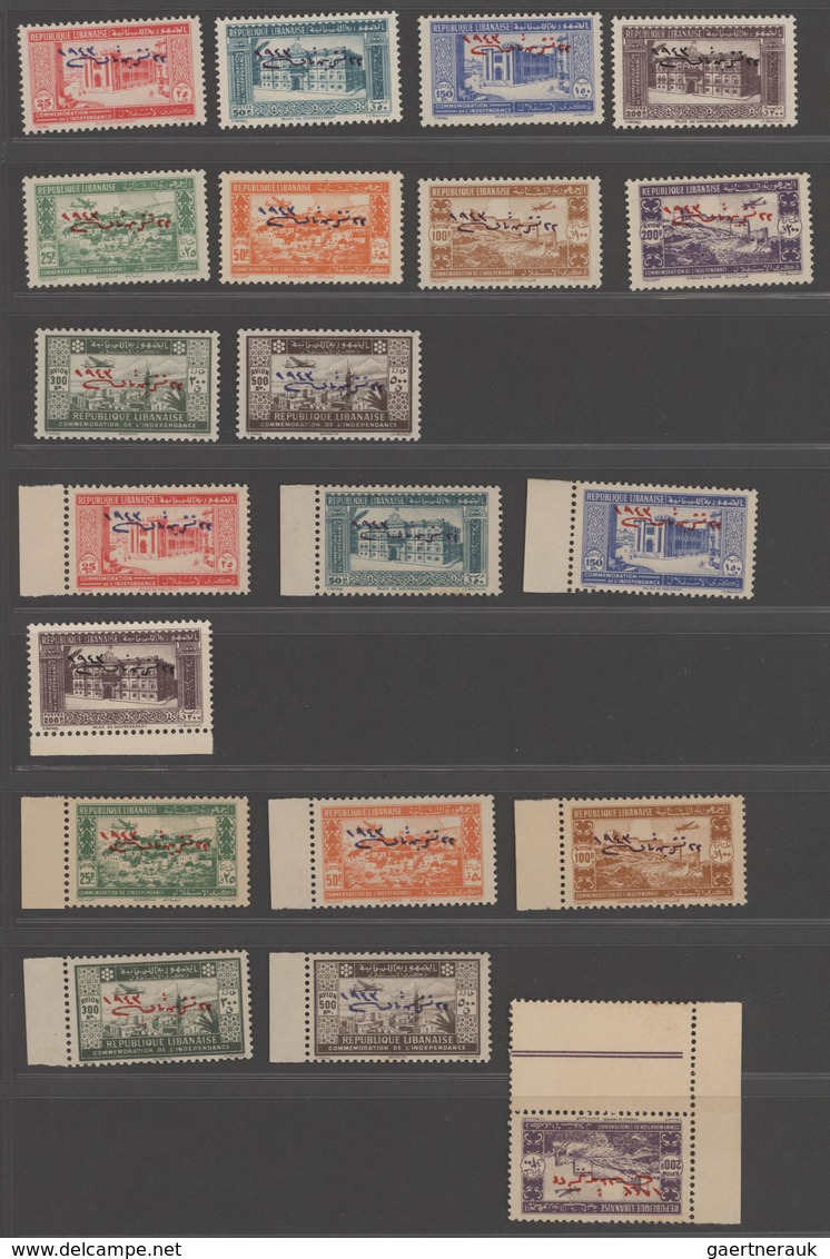 Libanon: 1924/1948, Mint Assortment On Stockpages, Incl. Two Sets 1924 Olympic Games French Overprin - Líbano