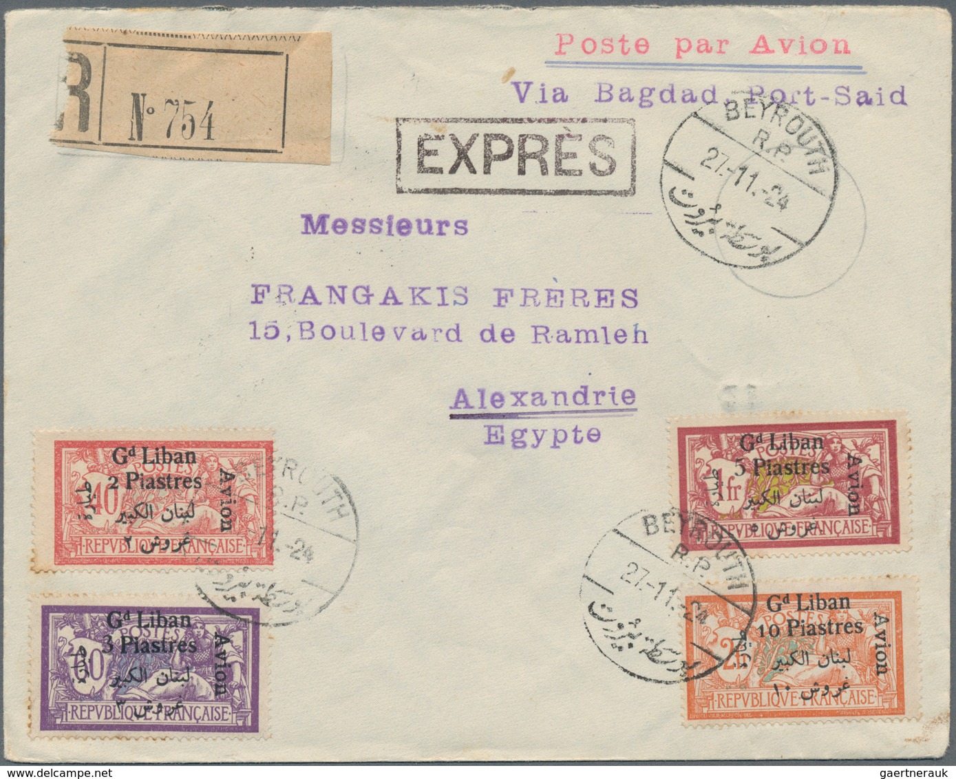 Libanon: 1924/1970 (ca.), Mainly 1940s/1950s, Assortment Of Apprx. 70 Covers/cards (incl. A Few Syri - Liban