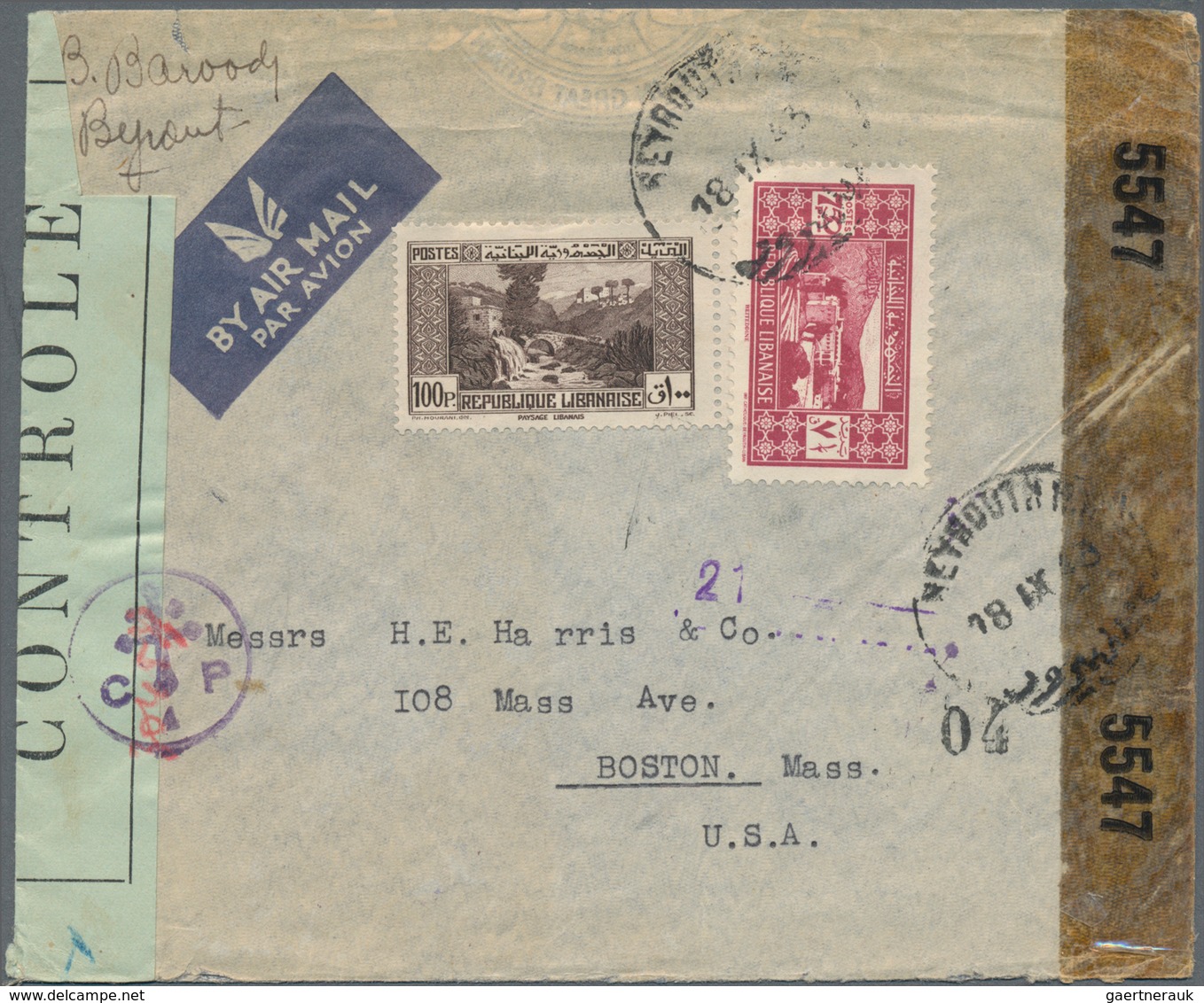 Libanon: 1924/1970 (ca.), Mainly 1940s/1950s, Assortment Of Apprx. 70 Covers/cards (incl. A Few Syri - Liban