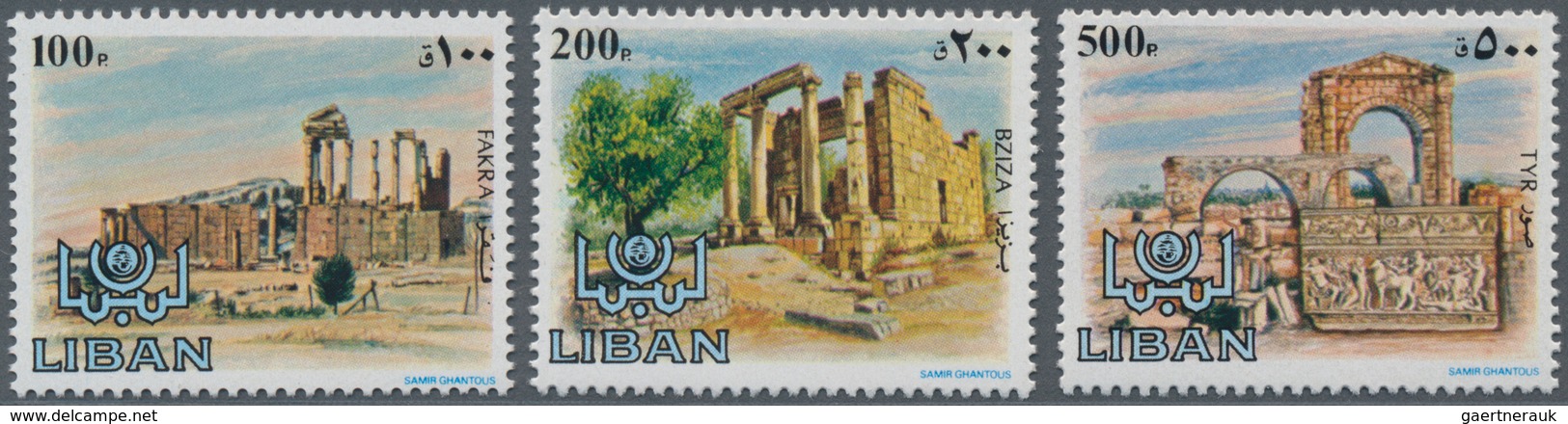 Libanon: 1984, Ancient Ruins (Fakra, Bziza And Tyrus) Complete Set Of Three In A Lot With About 170 - Líbano