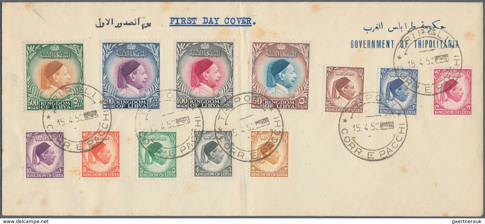 Libyen: 1912/1990 (ca.), Holding Of Apprx. 150 Covers/cards From Some Italian Period Incl. A 1912 Po - Libia
