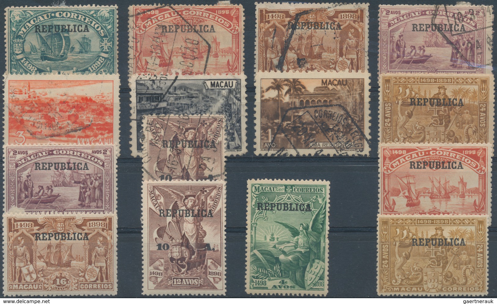 Macau: 1885/1955 (ca.), Collection On Stock Cards, Mostly Used, Partly MH, Also Including A Number O - Usados