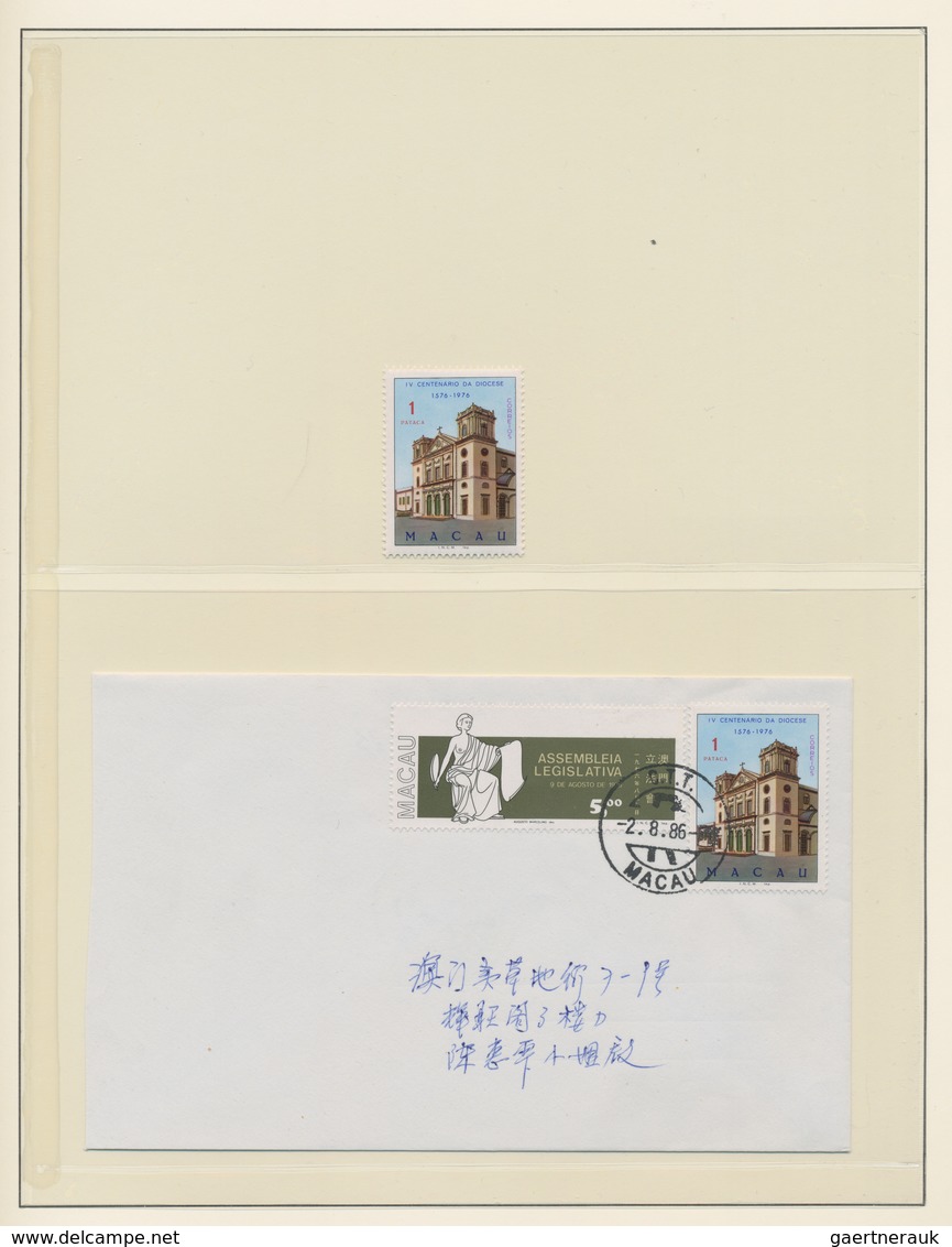 Macau: 1948/2000, Postwar Collection Mounted In Pouches On Hingeless Pages In 4 Linder-albums, Mint - Usados