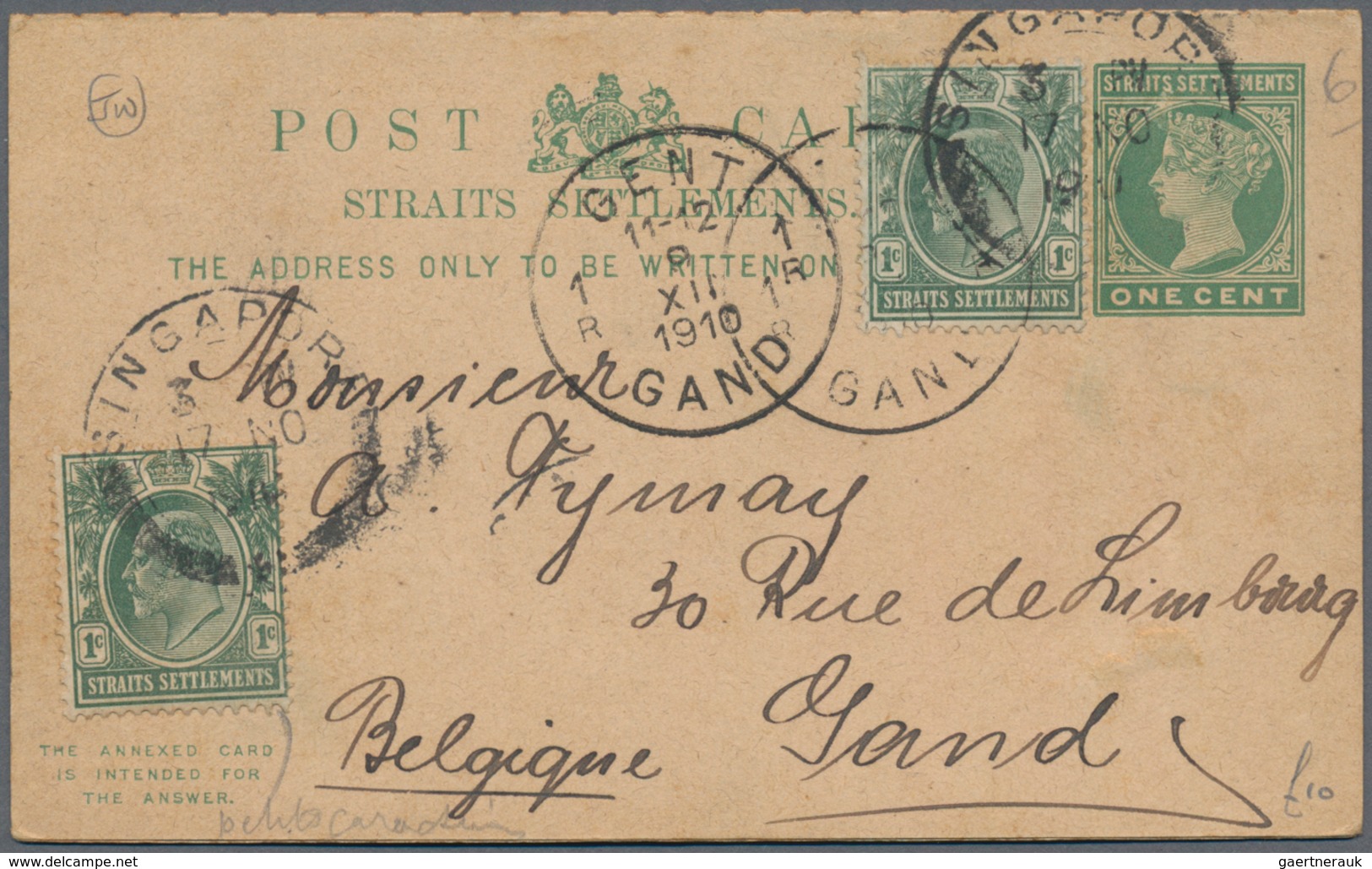 Malaiische Staaten - Straits Settlements: 1886 Ab, Accumulation Of Ca. 125 Postal Stationery Items, - Straits Settlements