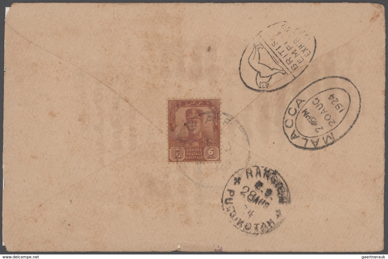 Malaiische Staaten - Straits Settlements: 1924 "British Empire Exhibition": Ten Covers Bearing Speci - Straits Settlements