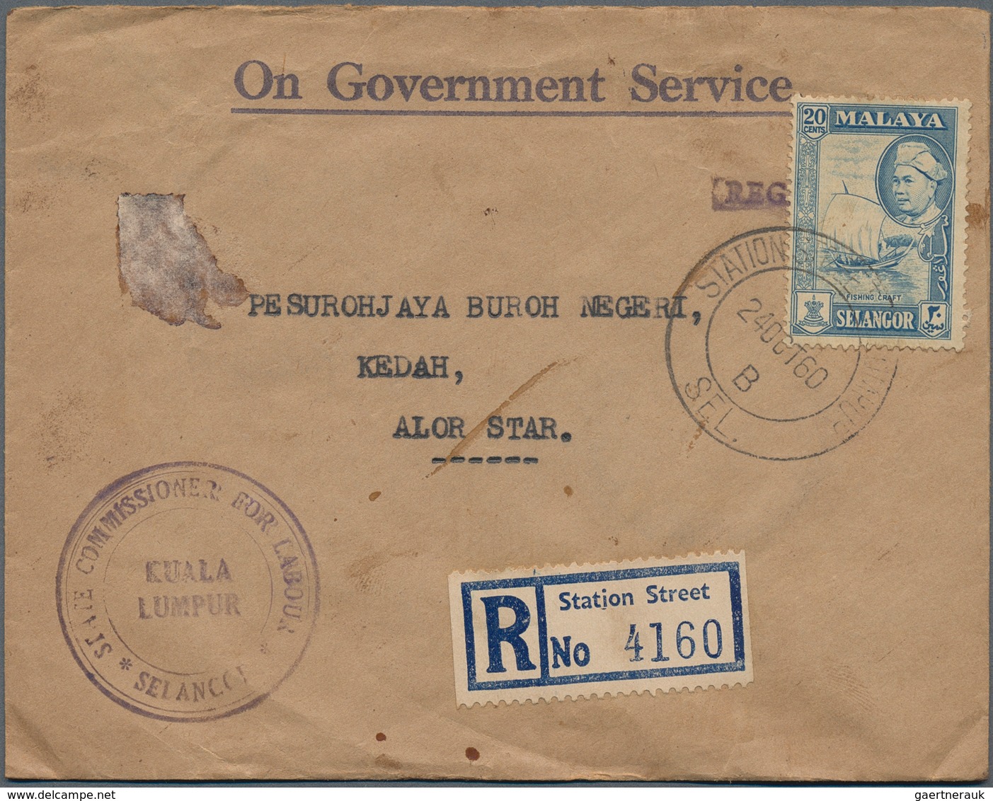 Malaiische Staaten: 1953/61 (ca.), 57 Registered Covers (inc. AR, Express) With Franks (almost Only - Federated Malay States