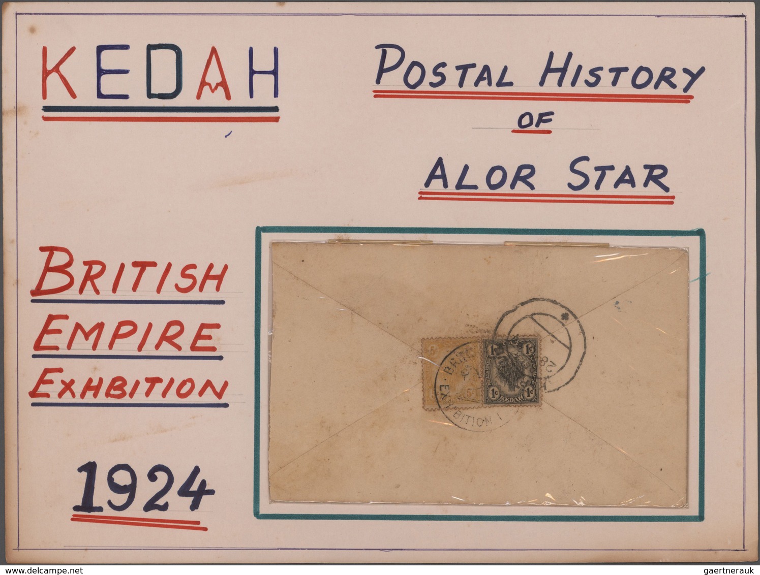 Malaiische Staaten - Kedah: 1920's Kedah POSTMARKS: Group Of 29 Covers With Various Postmarks From B - Kedah