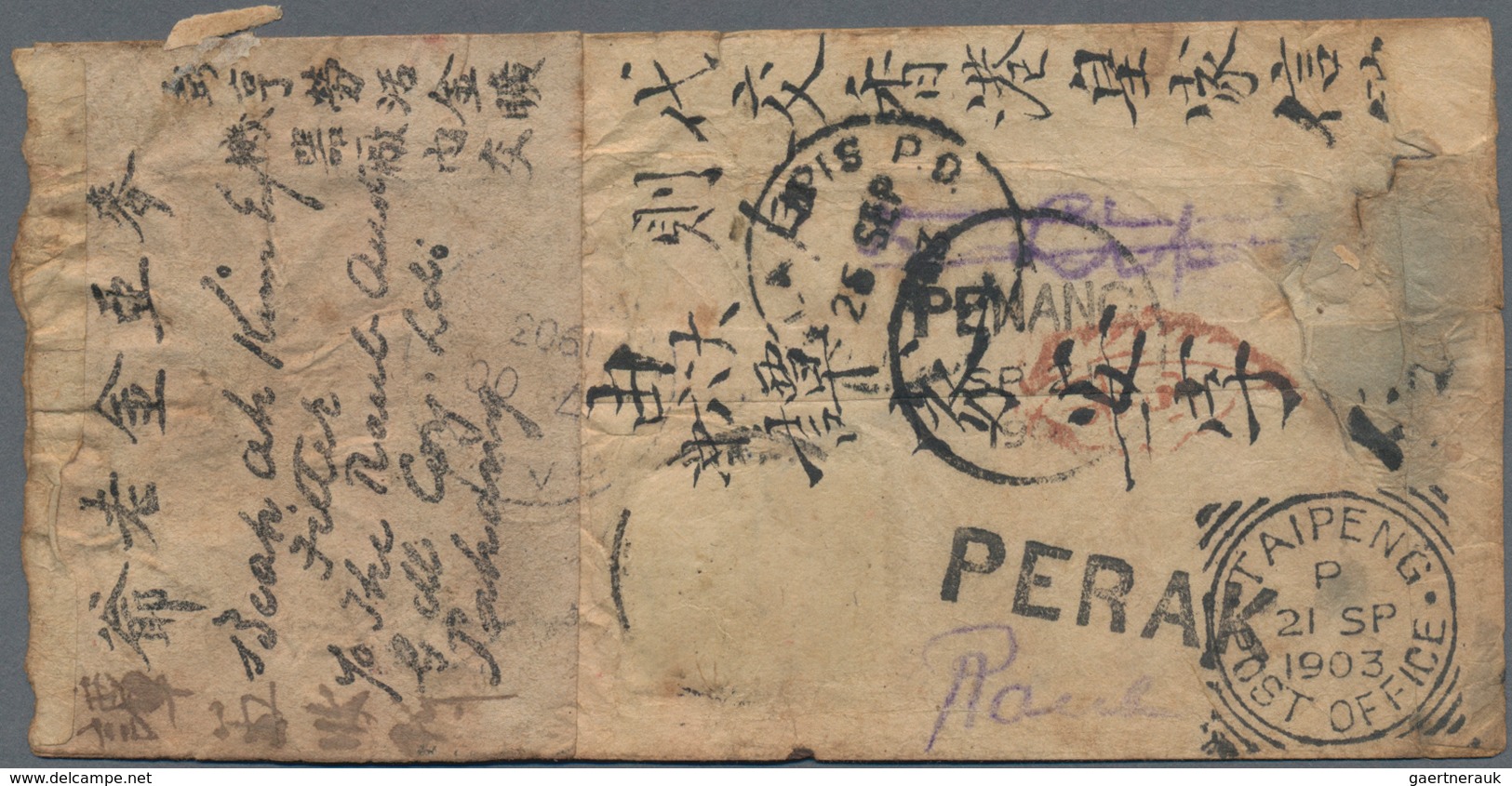 Malaiische Staaten - Perak: 1903 Onwards, About 150 Covers Including Many Registered, And With Postm - Perak