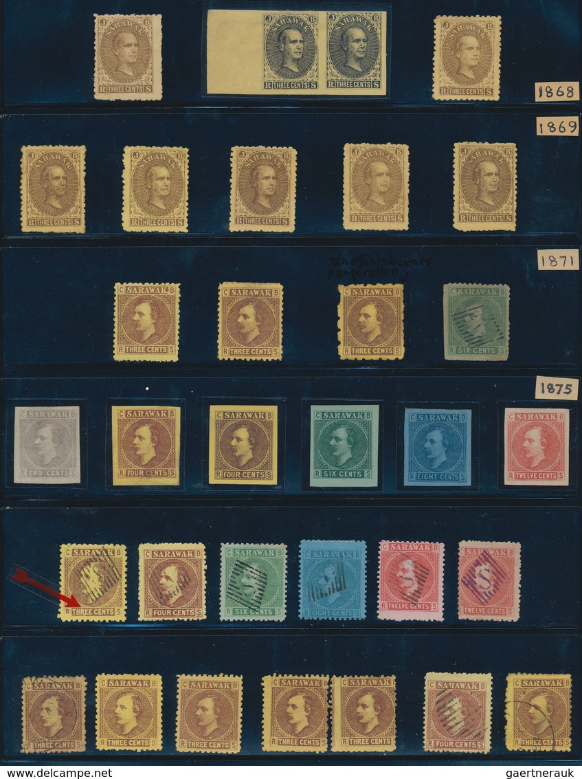 Malaiische Staaten - Sarawak: 1869-1947, Comprehensive Collection Of Mint And Used Stamps, Nine Cove - Andere & Zonder Classificatie