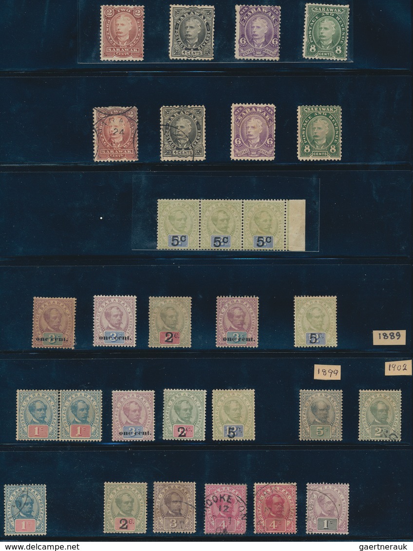 Malaiische Staaten - Sarawak: 1869-1947, Comprehensive Collection Of Mint And Used Stamps, Nine Cove - Andere & Zonder Classificatie