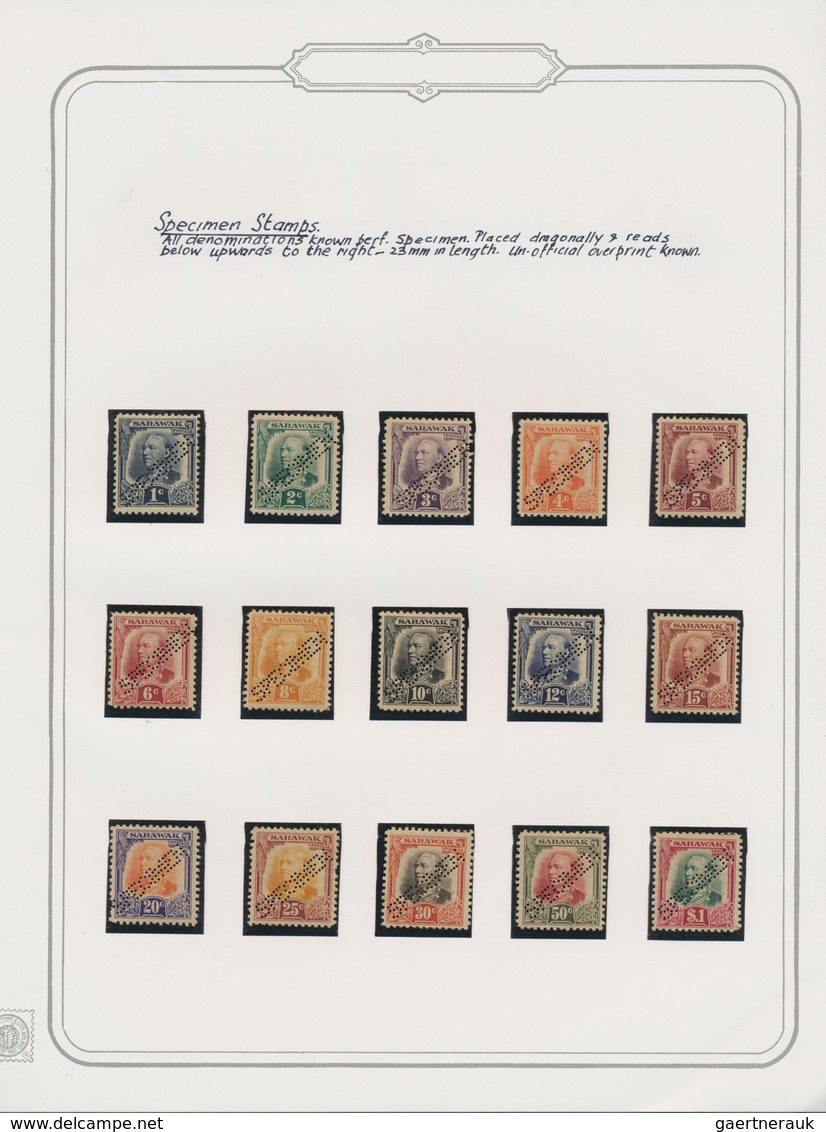 Malaiische Staaten - Sarawak: 1869-1965: Very Specialized Collection Of Mint And Used Stamps, Proofs - Sonstige & Ohne Zuordnung