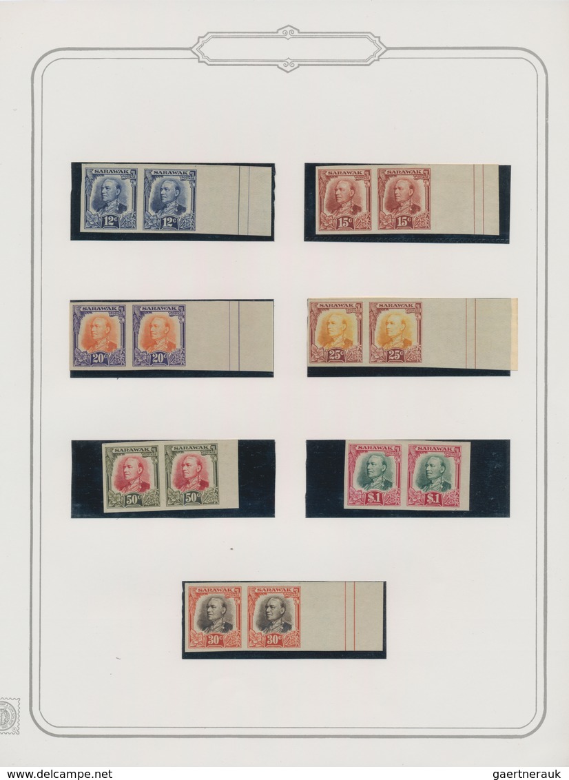 Malaiische Staaten - Sarawak: 1869-1965: Very specialized collection of mint and used stamps, proofs