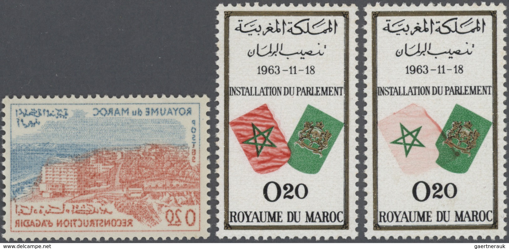 Marokko: 1930/1963, Mainly U/m Collection Of Apprx. 20 Stamps Showing Varieties/particularities Of P - Covers & Documents