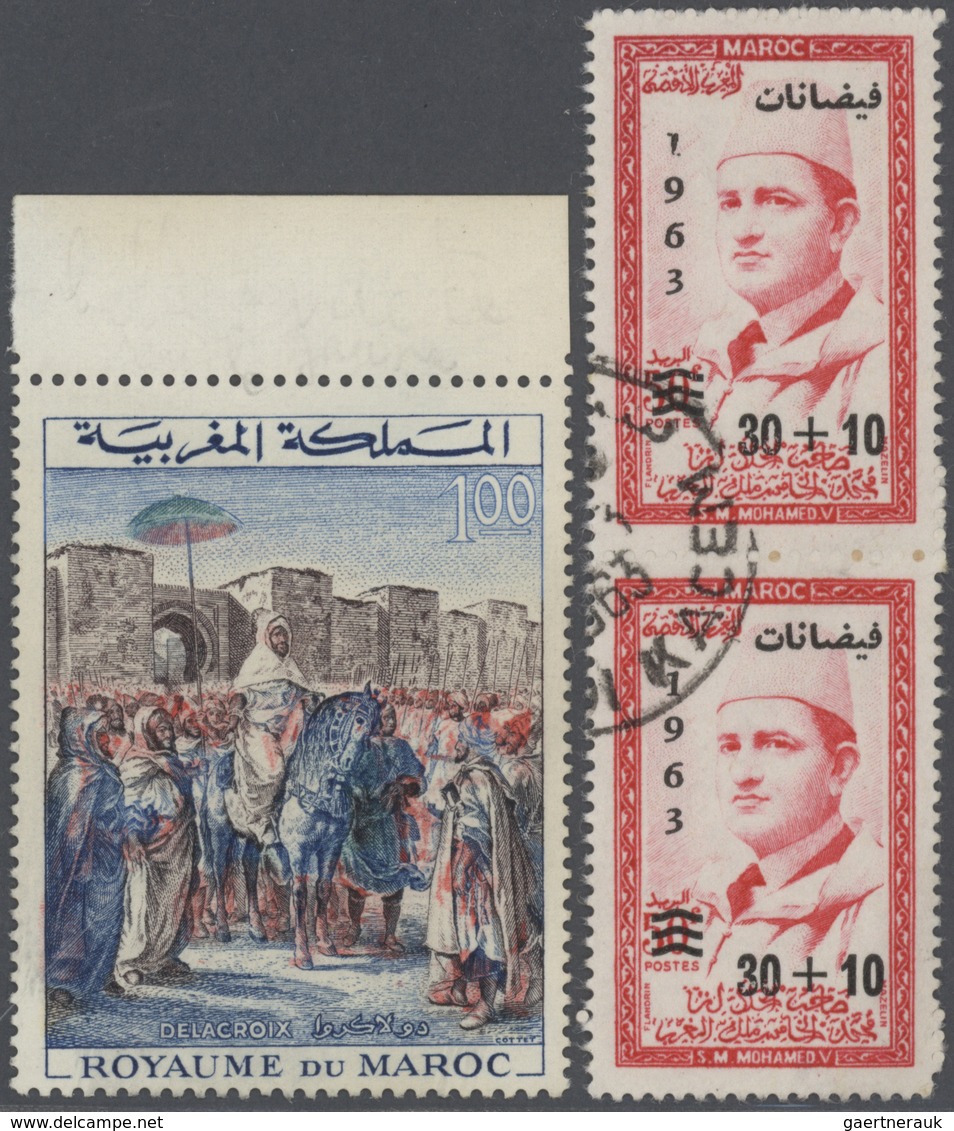 Marokko: 1930/1963, Mainly U/m Collection Of Apprx. 20 Stamps Showing Varieties/particularities Of P - Covers & Documents