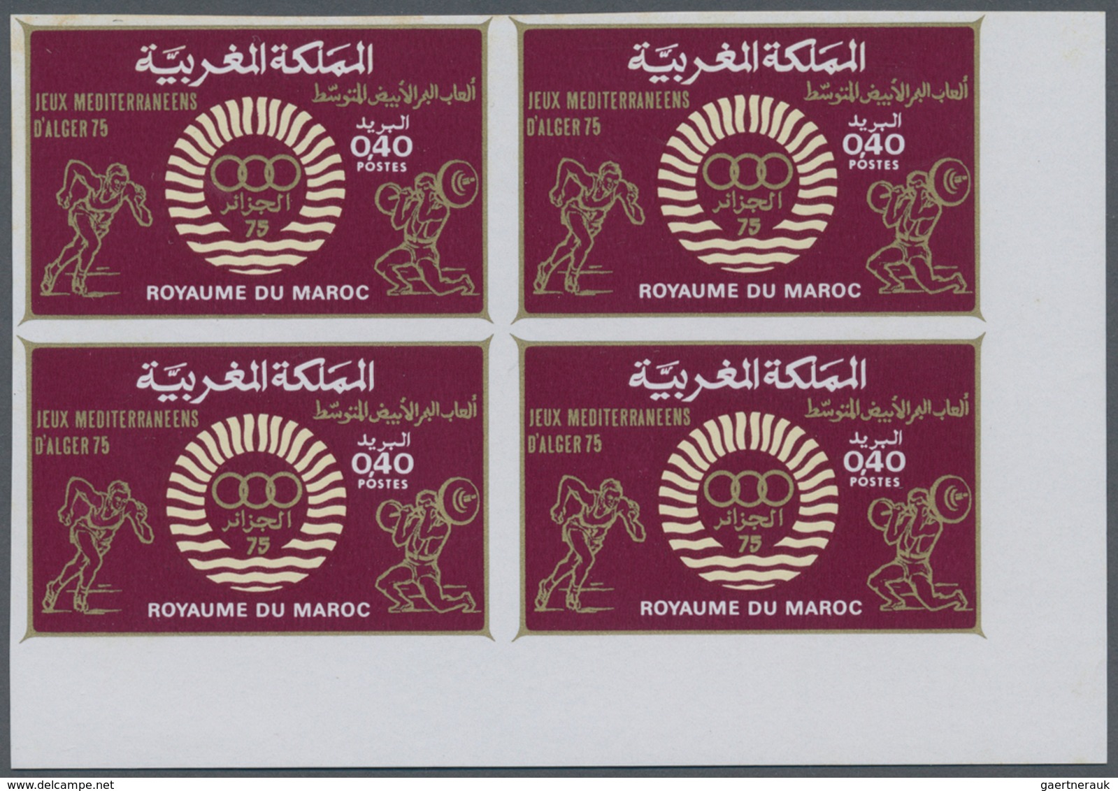 Marokko: 1966/1990, U/m Collection Of Apprx. 140 IMPERFORATE Blocks Of Four Incl. Nice Thematic Issu - Covers & Documents