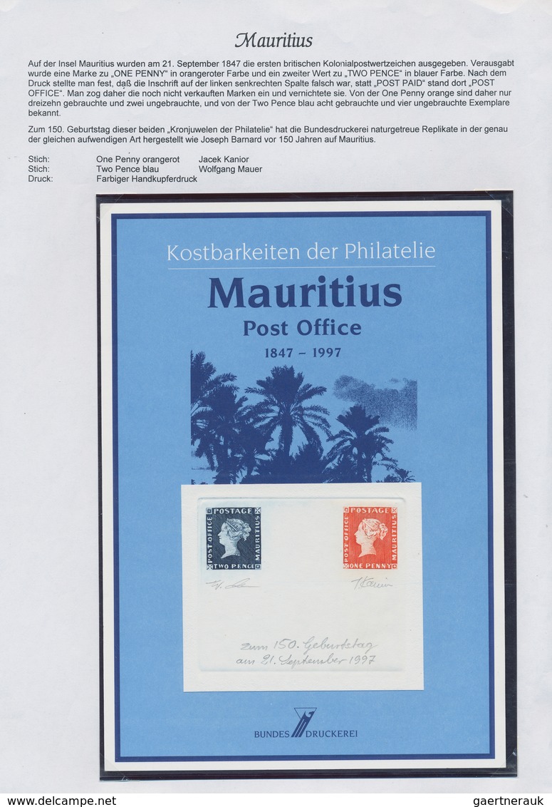 Mauritius: 1854/1859 (ca.), Intermediate To (mainly) Worn/latest Impressions, Lot Of Ten Stamps 1d. - Mauritius (...-1967)