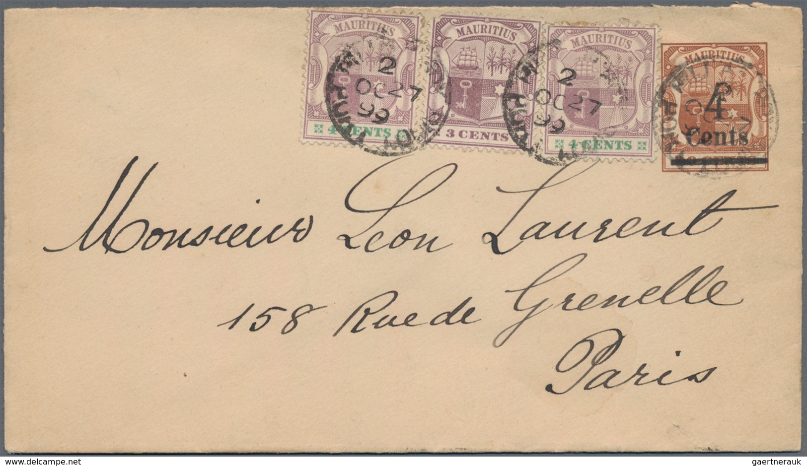 Mauritius: 1860's-1920's POSTAL STATIONERY: Collection of 32 postal stationery cards, envelopes and