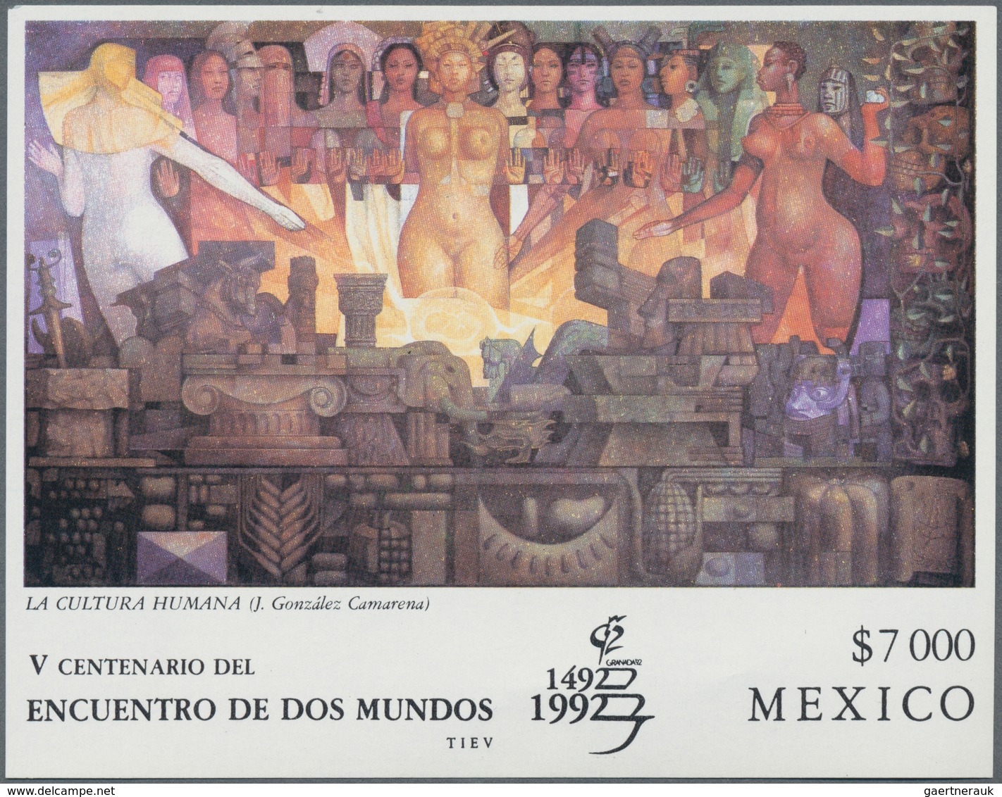 Mexiko: 1992, International Stamp Exhibition In Granada ‚500 Years Meeting Of Two Cultures‘ (illustr - México