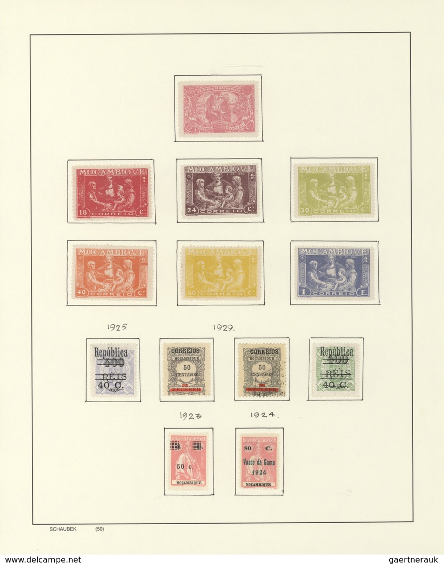 Mocambique: 1876/1975, Comprehensive Mint And Used Collection On Album Pages In A Schaubek Binder, W - Mozambique