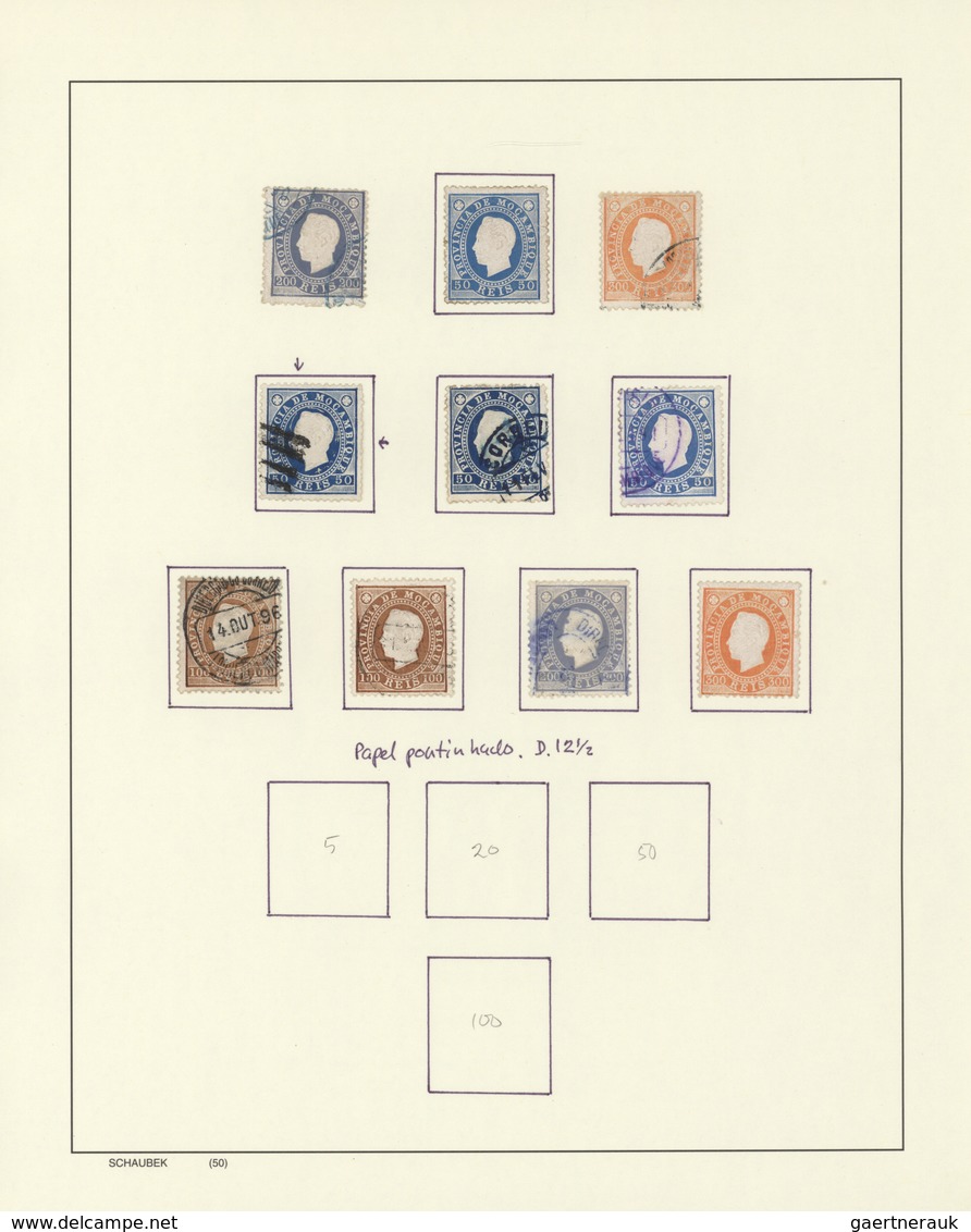 Mocambique: 1876/1975, comprehensive mint and used collection on album pages in a Schaubek binder, w