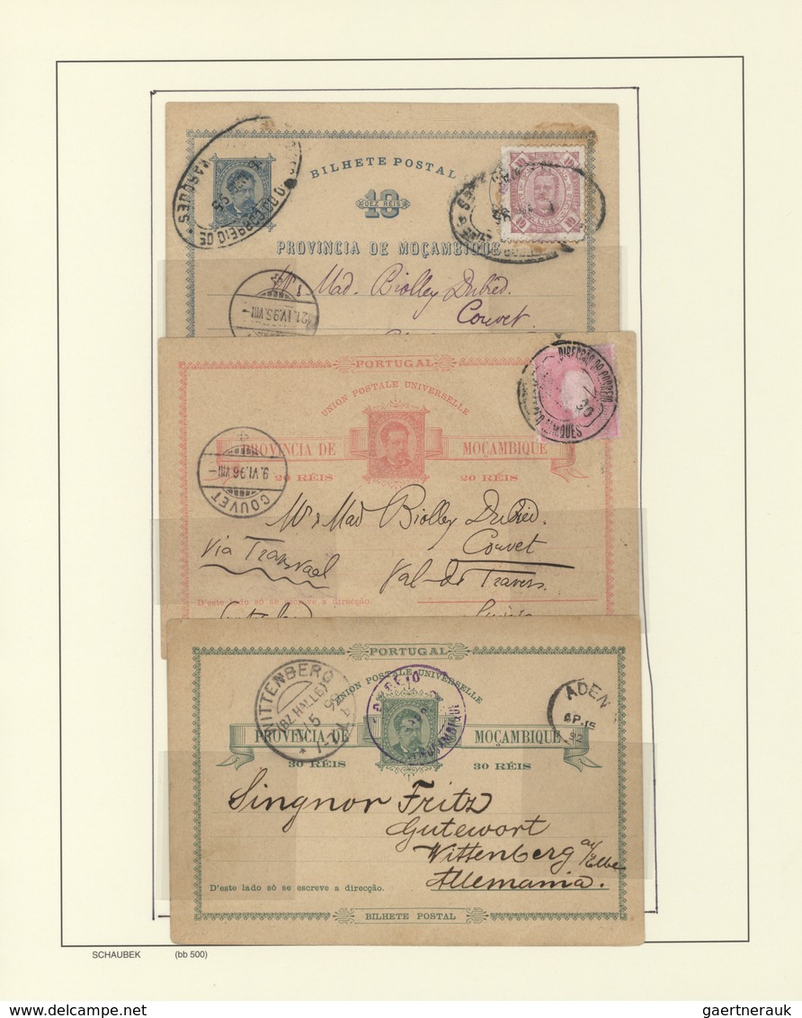 Mocambique: 1876/1975, comprehensive mint and used collection on album pages in a Schaubek binder, w