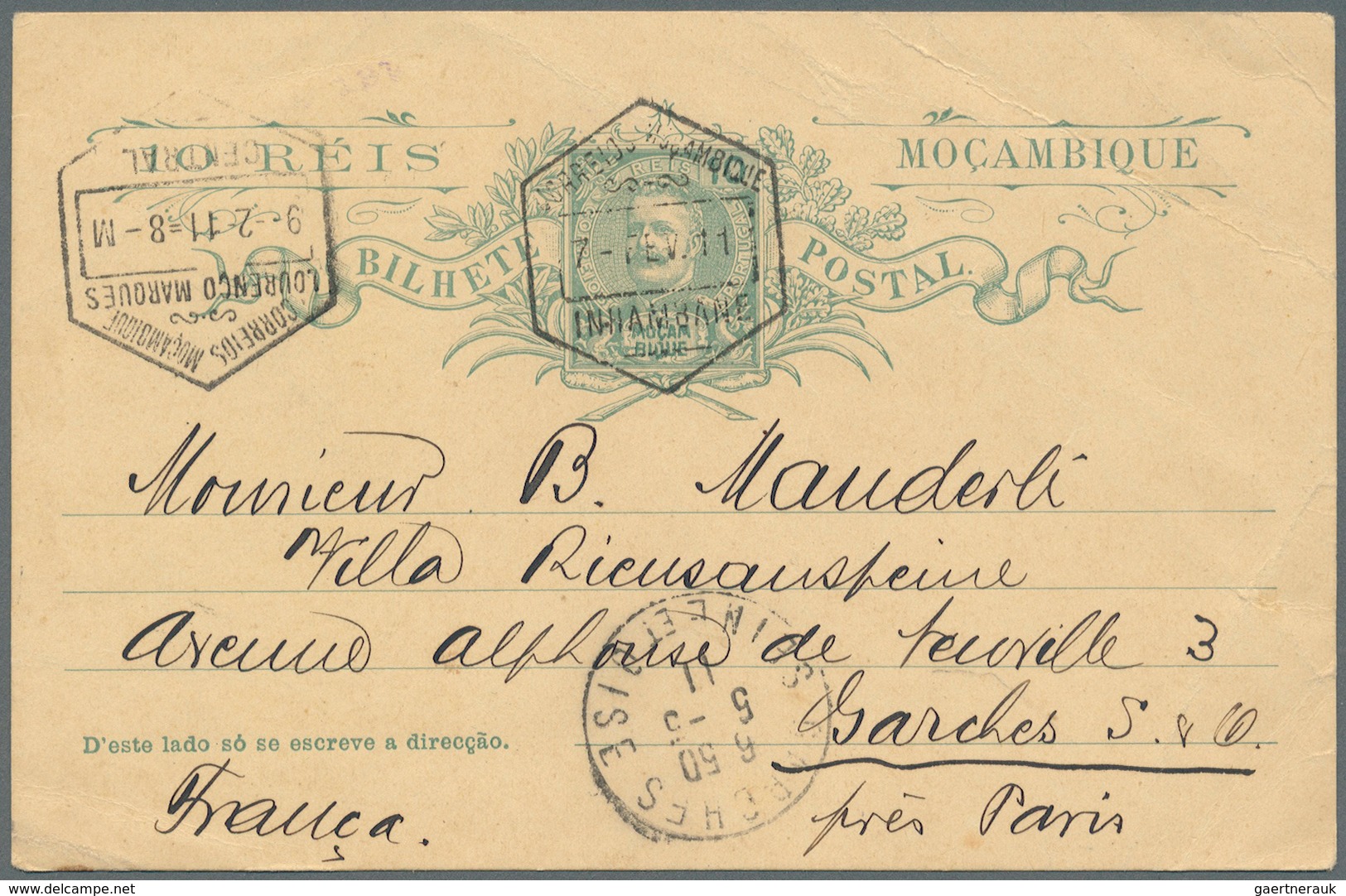 Mocambique: 1894/1985, 192 covers, cards, ancient picture postcards, arimail, many good postal stati