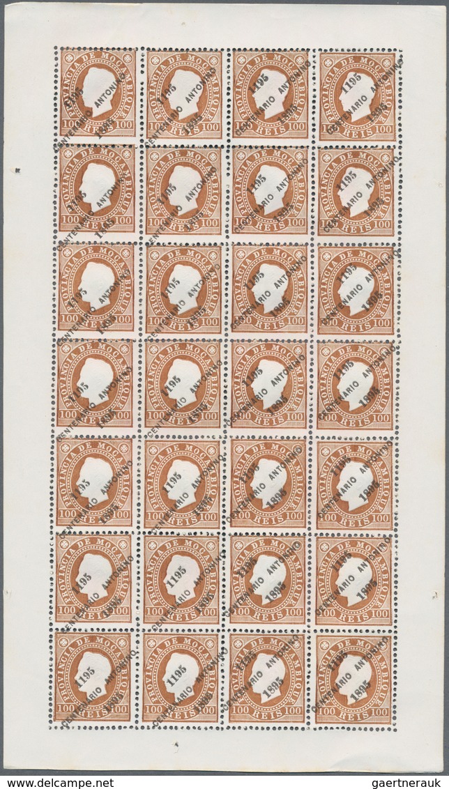 Mocambique: 1895, '700th Birthday Of Antonio Of Padova' King Luis I. Stamps With Diagonal Opt. '1195 - Mosambik