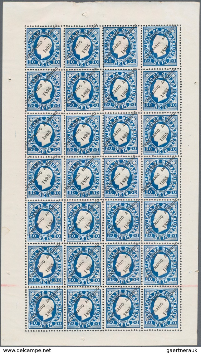 Mocambique: 1895, '700th Birthday Of Antonio Of Padova' King Luis I. Stamps With Diagonal Opt. '1195 - Mosambik