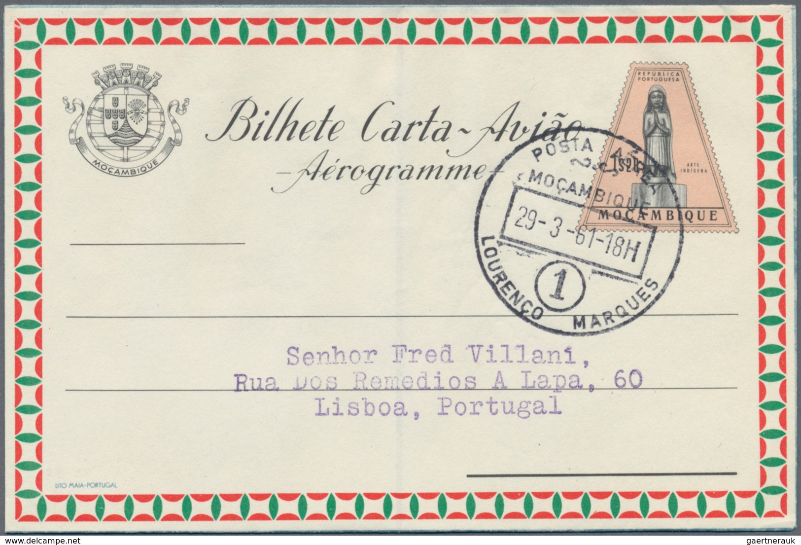 Mocambique: 1948/61 Collection Of About 110 Unused And Used (to One Address) Pictured Lettercards An - Mozambico